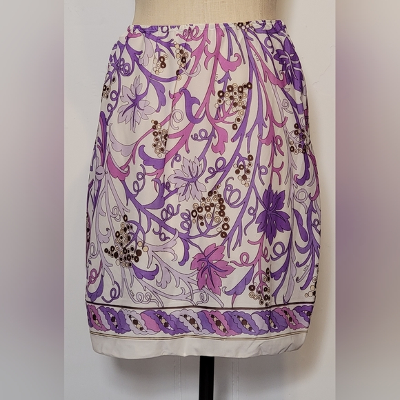 Emilio Pucci for Fromfit Rogers slip. Purple, pink, white. Size small. - Picture 2 of 6